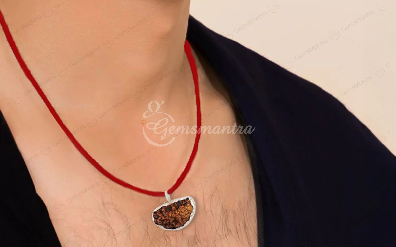 Natural 1 Mukhi Rudraksha (with Silver Pendant) - Indian - Image 4