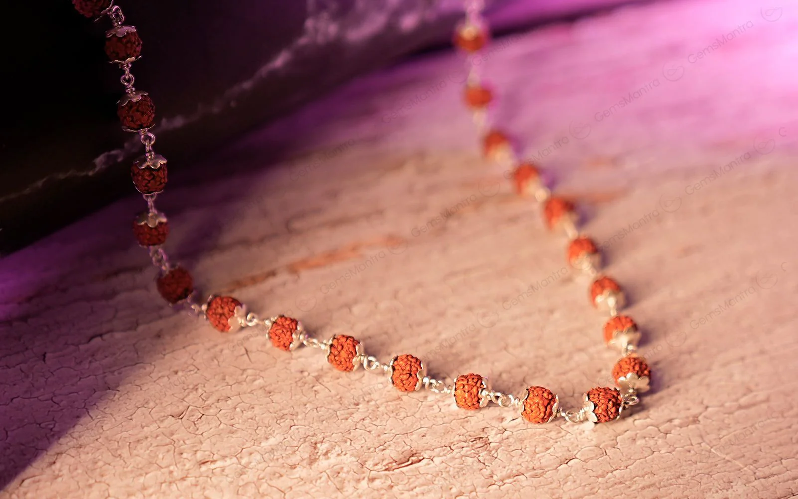5 Mukhi Silver Rudraksha Mala - Image 4