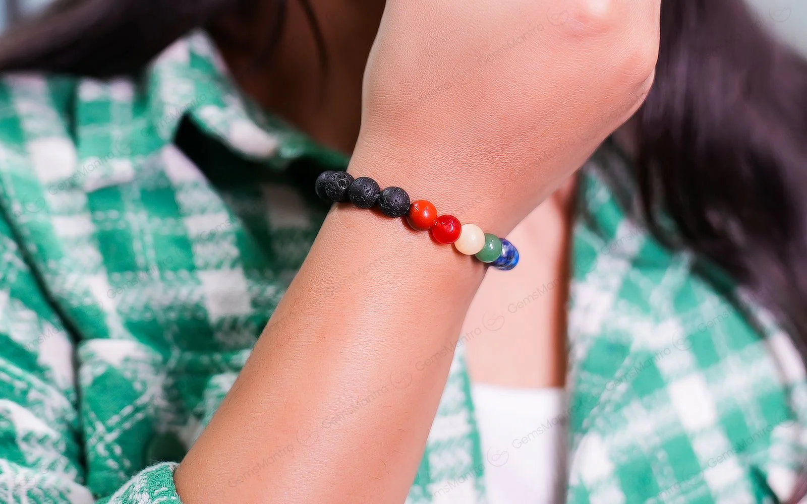 Original 7 Chakra Lava Bracelet with Certificate - Image 3