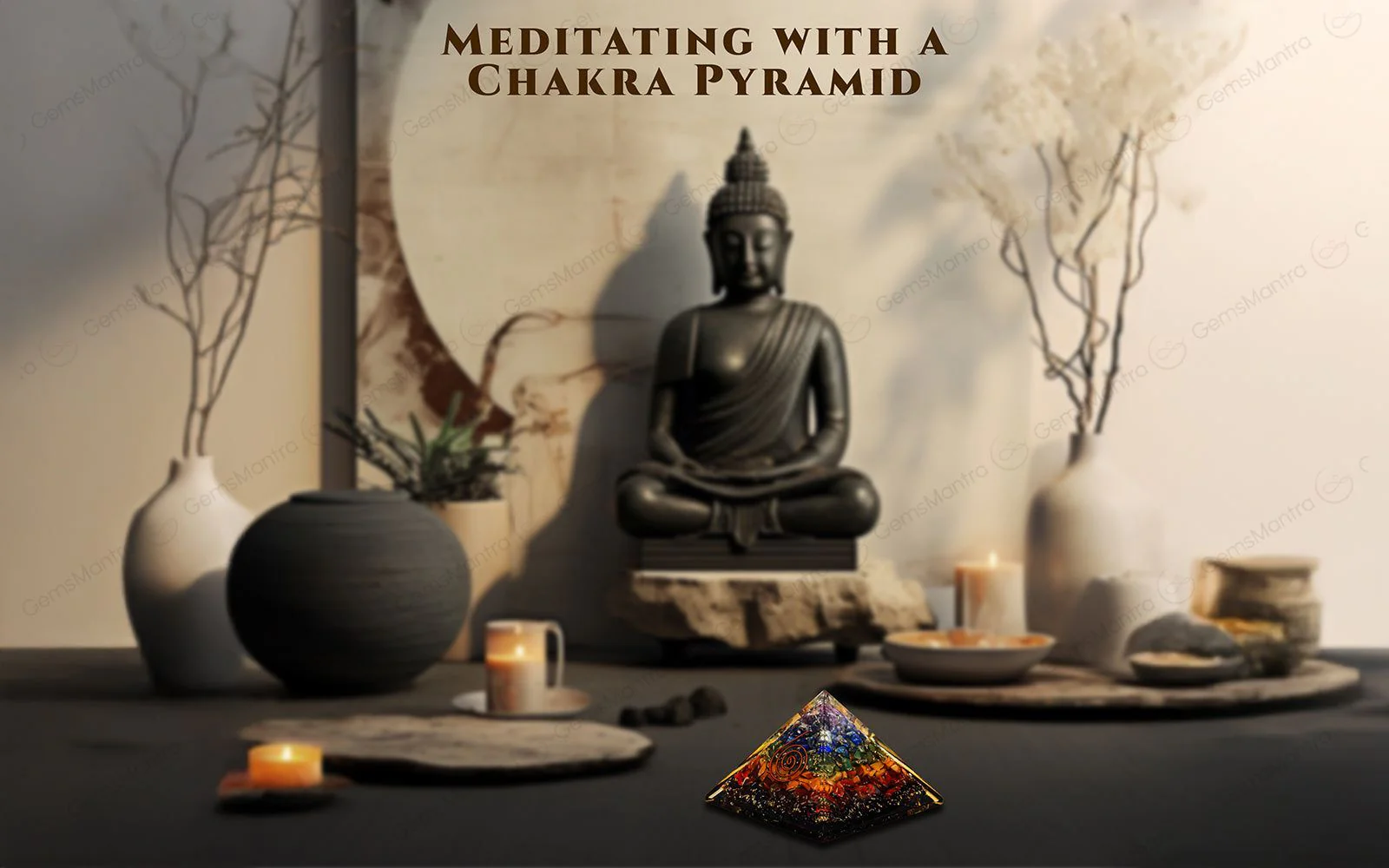 7 Chakra Onyx Pyramid - Image 3