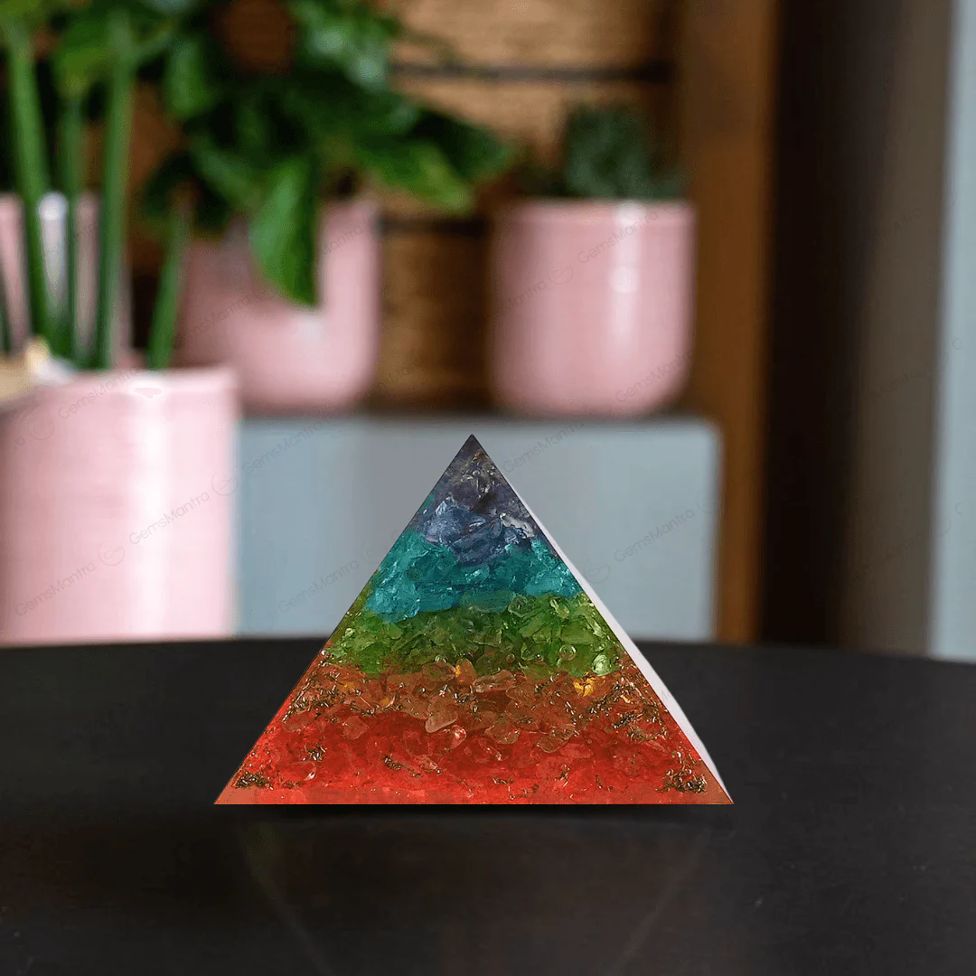 7 Chakra Orgonite Pyramid/Orgone Pyramid - Image 2