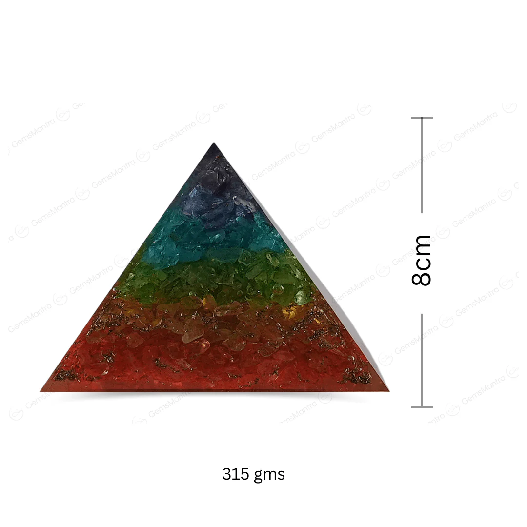 7 Chakra Orgonite Pyramid/Orgone Pyramid - Image 3