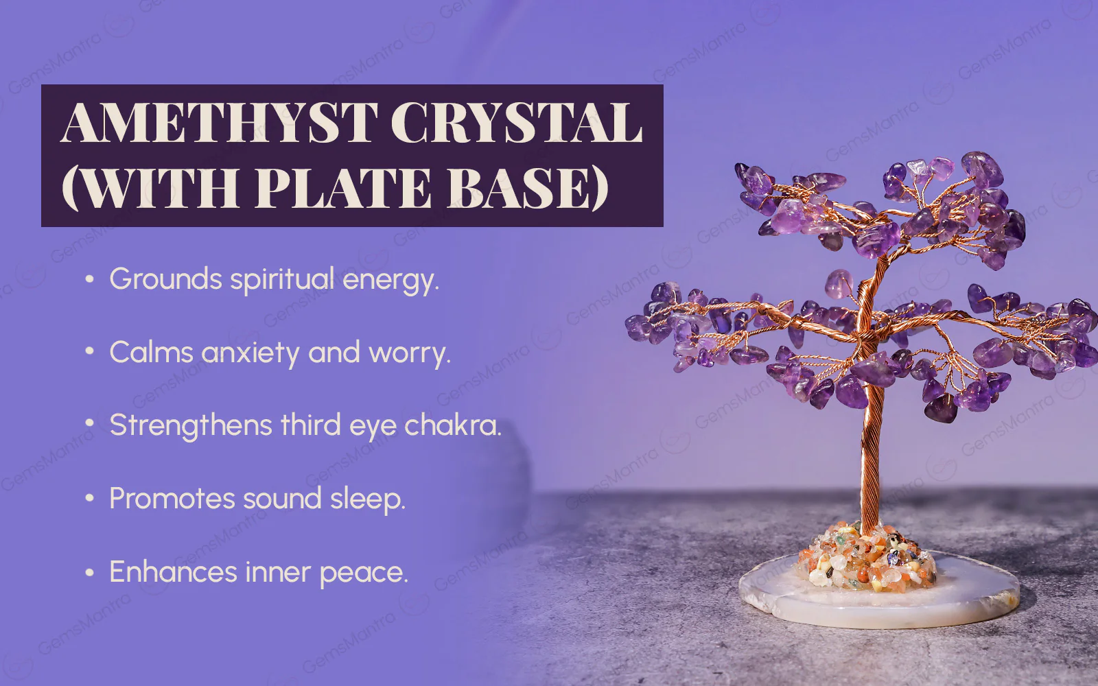Amethyst Crystal Tree (With Plate Base) - Image 3