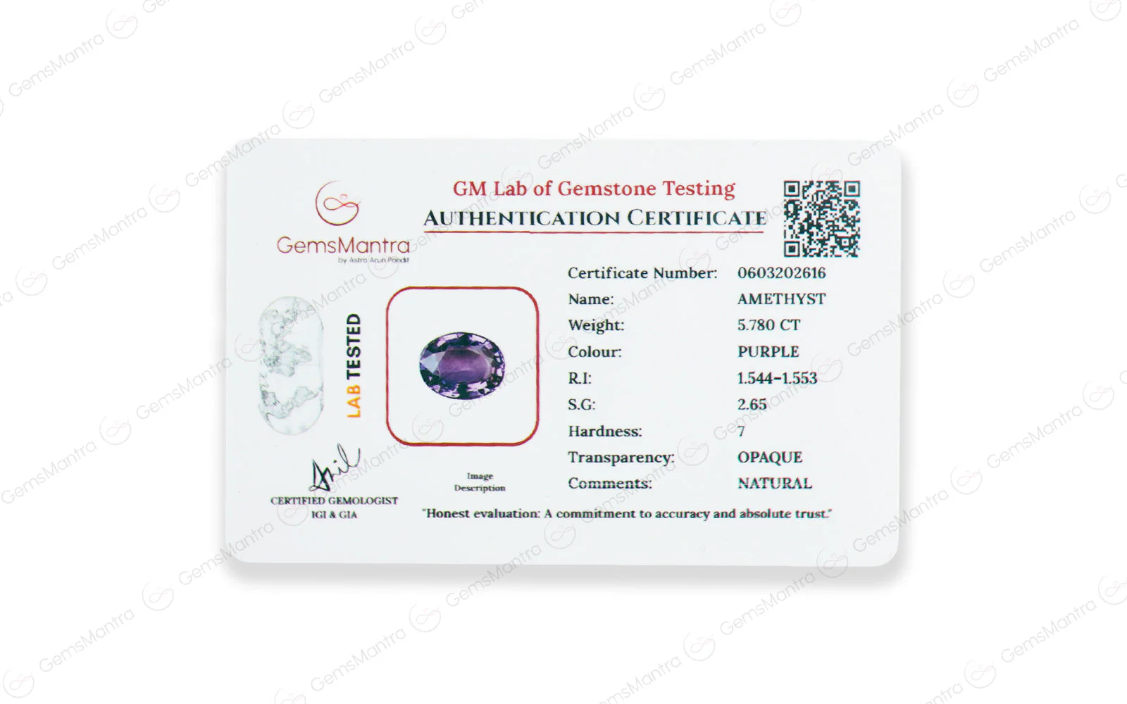 Amethyst - 5.78 Carats - Image 4