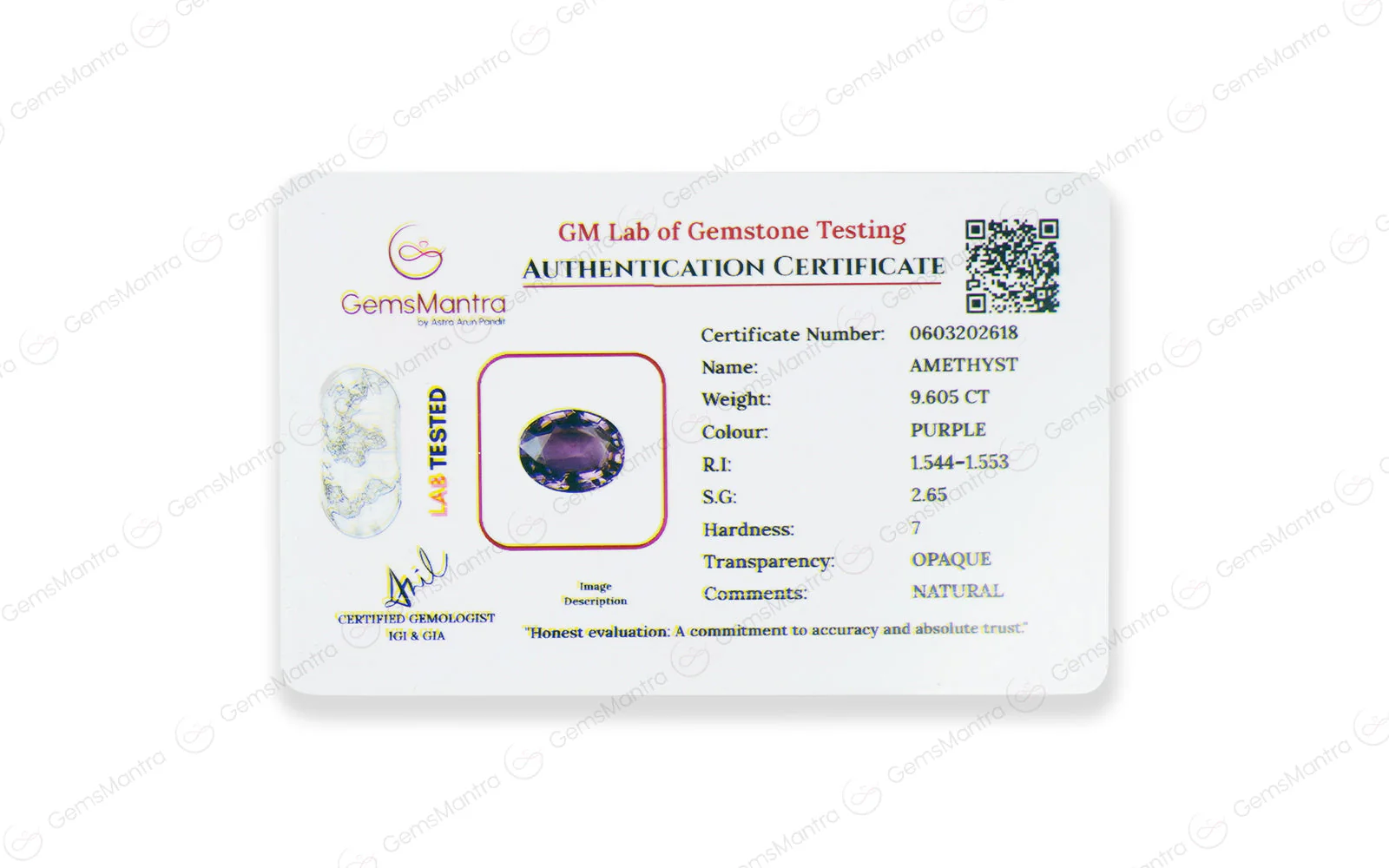 Amethyst - 9.61 Carats - Image 4