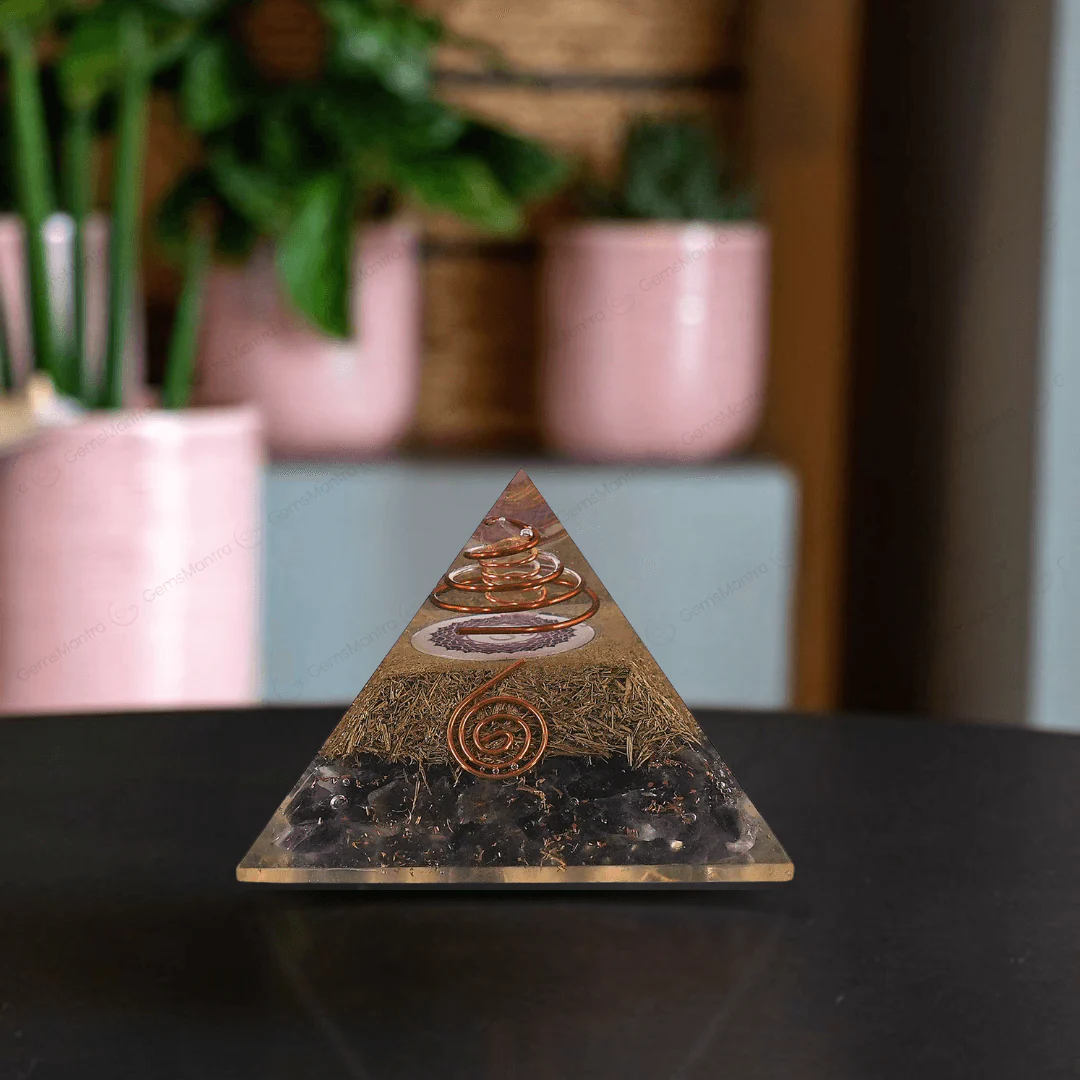 Amethyst Orgonite Pyramid/Orgone Pyramid - Image 2