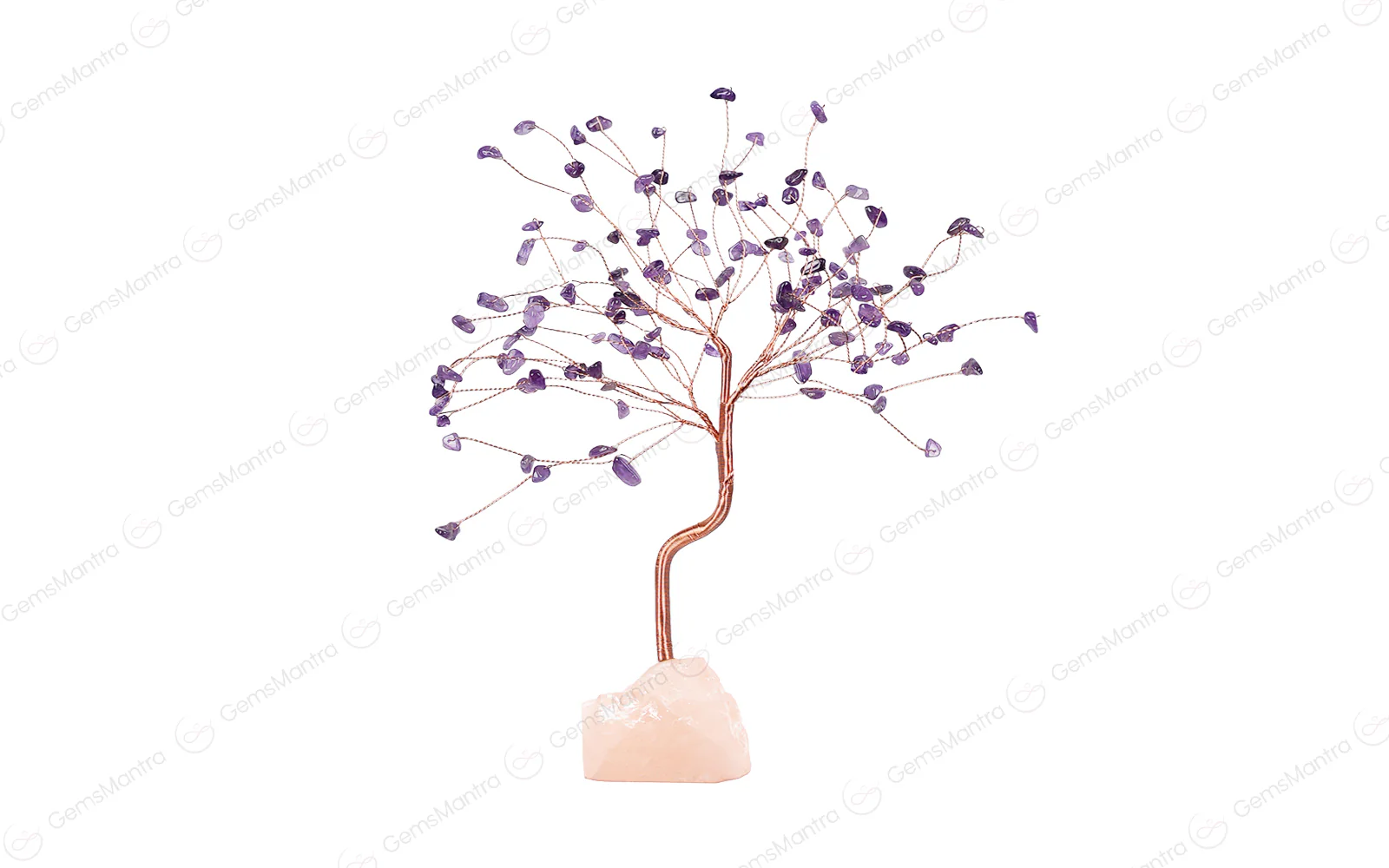 Amethyst With Raw Rose Quartz Large Tree - Image 2