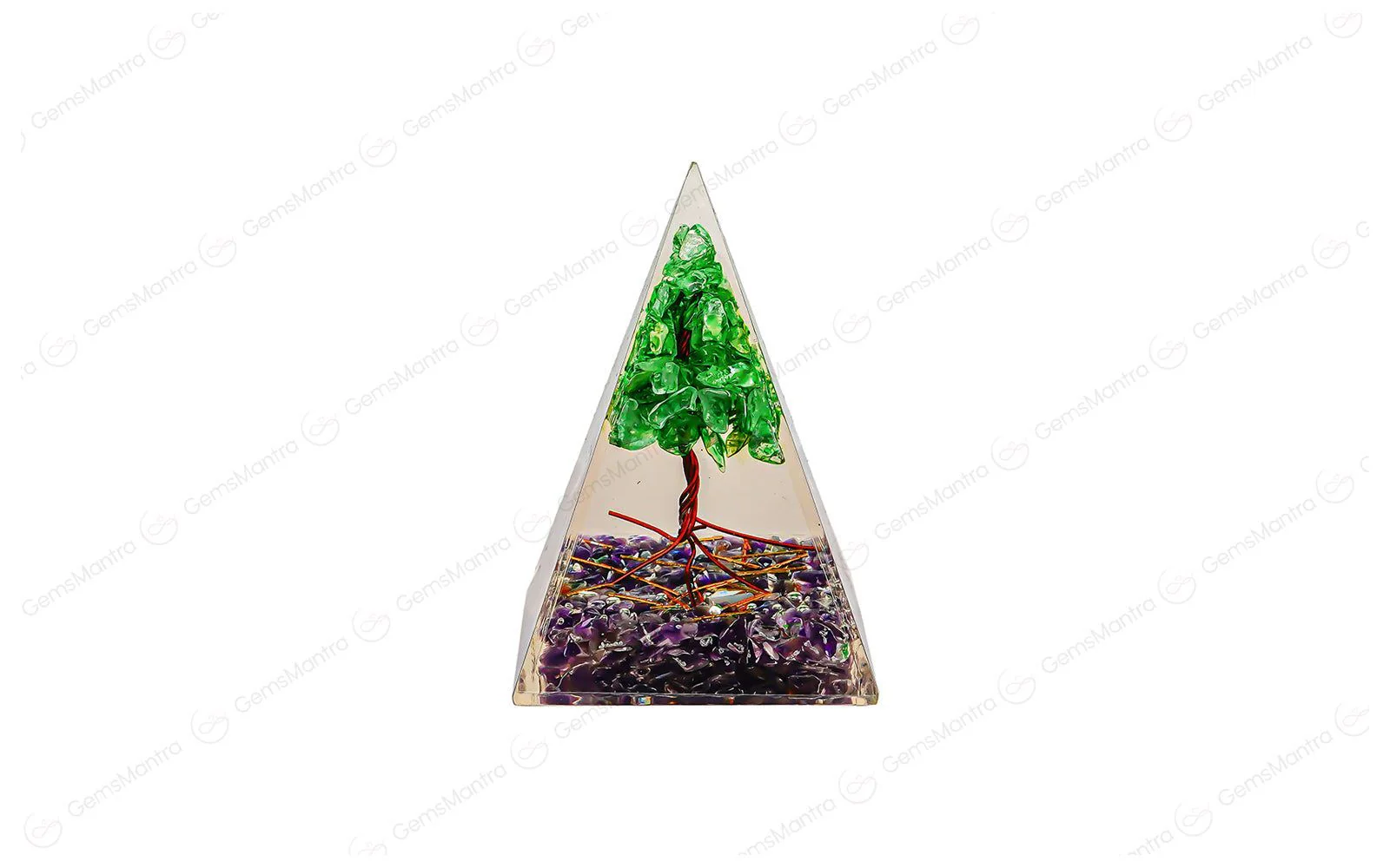 Amethyst With Tree Nubian Pyramid - Image 2