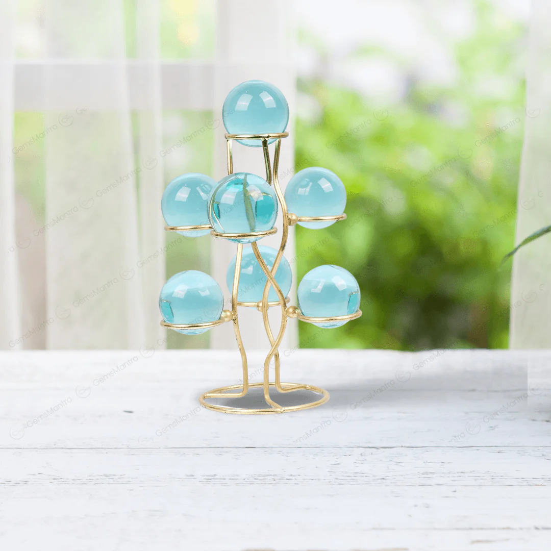 Aqua Obsidian 7 Sphere/Ball With Stand - Image 2