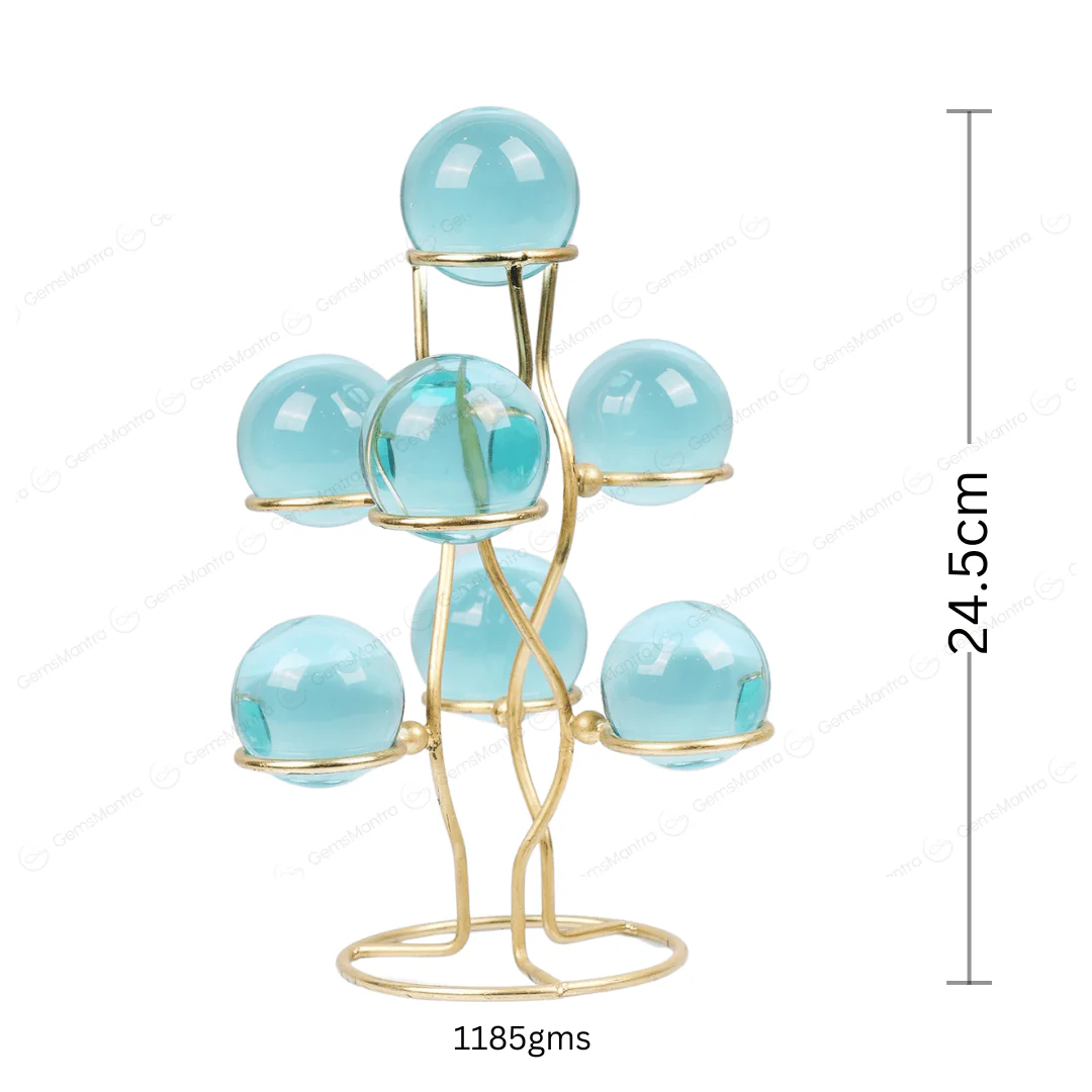 Aqua Obsidian 7 Sphere/Ball With Stand - Image 3