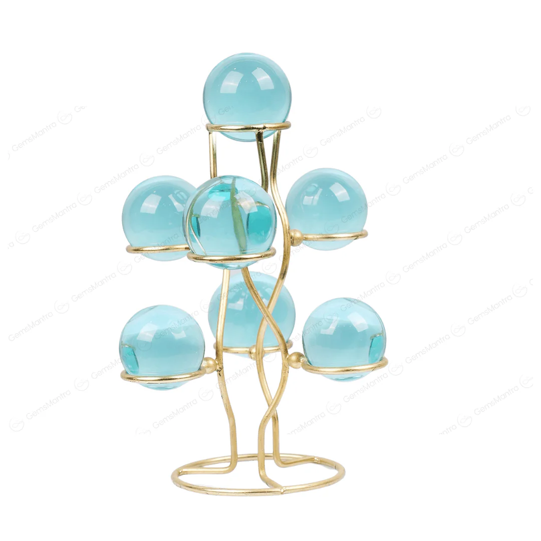 Aqua Obsidian 7 Sphere/Ball With Stand - Image 4