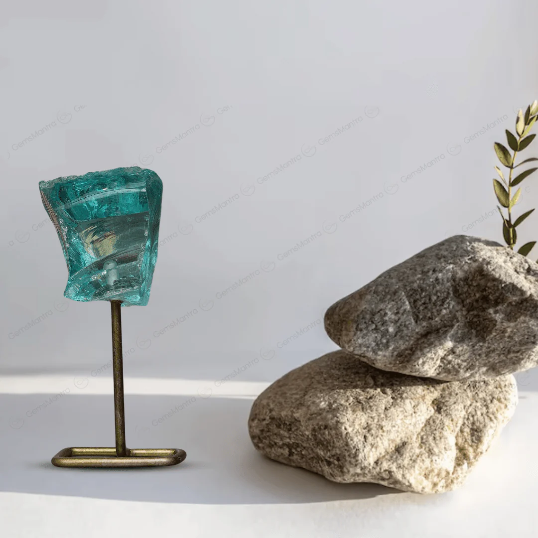 Aqua Obsidian Raw Stone Stand - Image 2