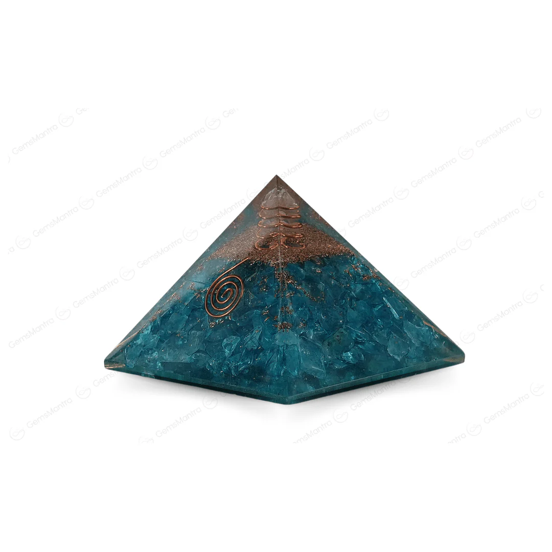 Aquamarine Orgonite Pyramid/Orgone Pyramid - Image 4
