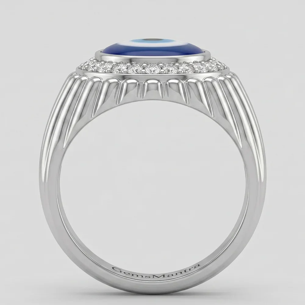 Evil Eye Premium Textured Ring (UNISEX) - Image 4