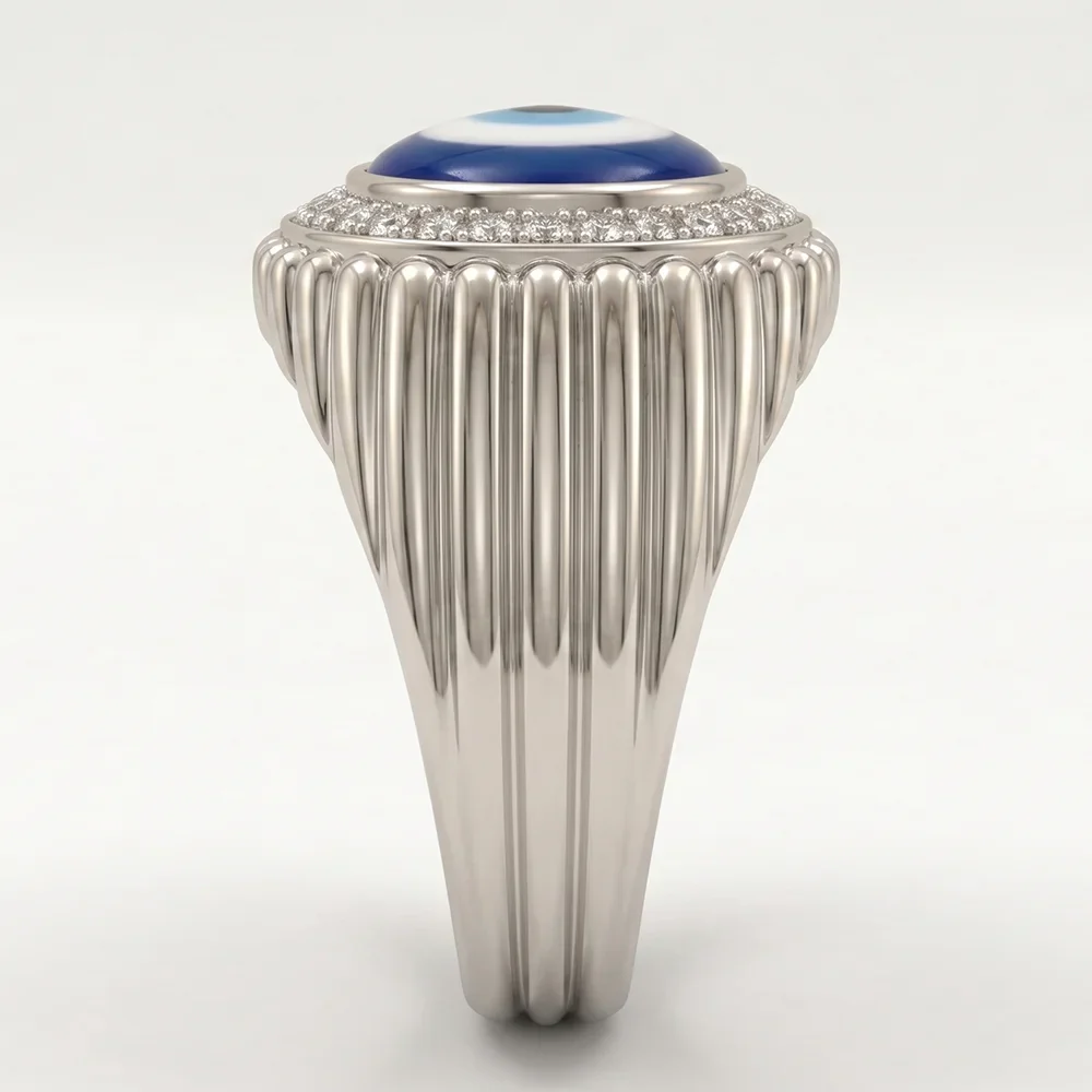 Evil Eye Premium Textured Ring (UNISEX) - Image 5
