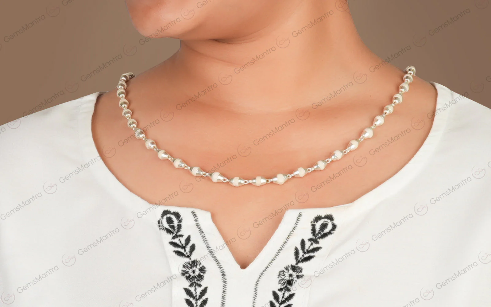 Black Tulsi Mala Silver (Govt. Certified) - Image 2