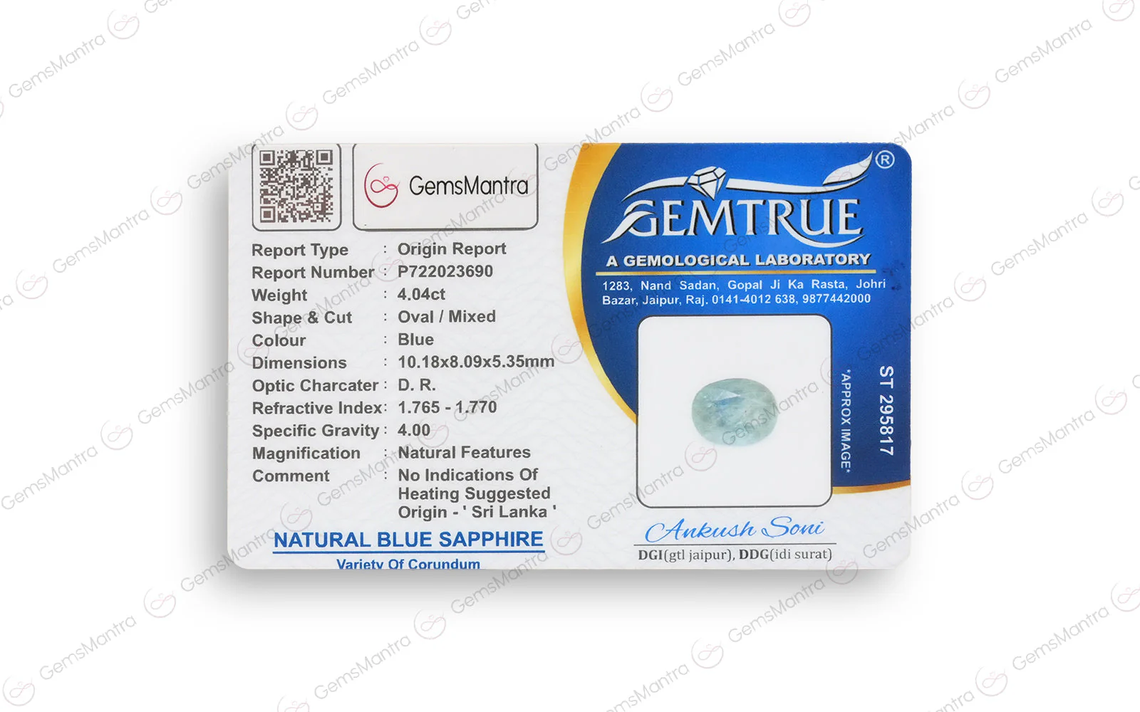 Blue Sapphire - 4.04 Carats - Image 4