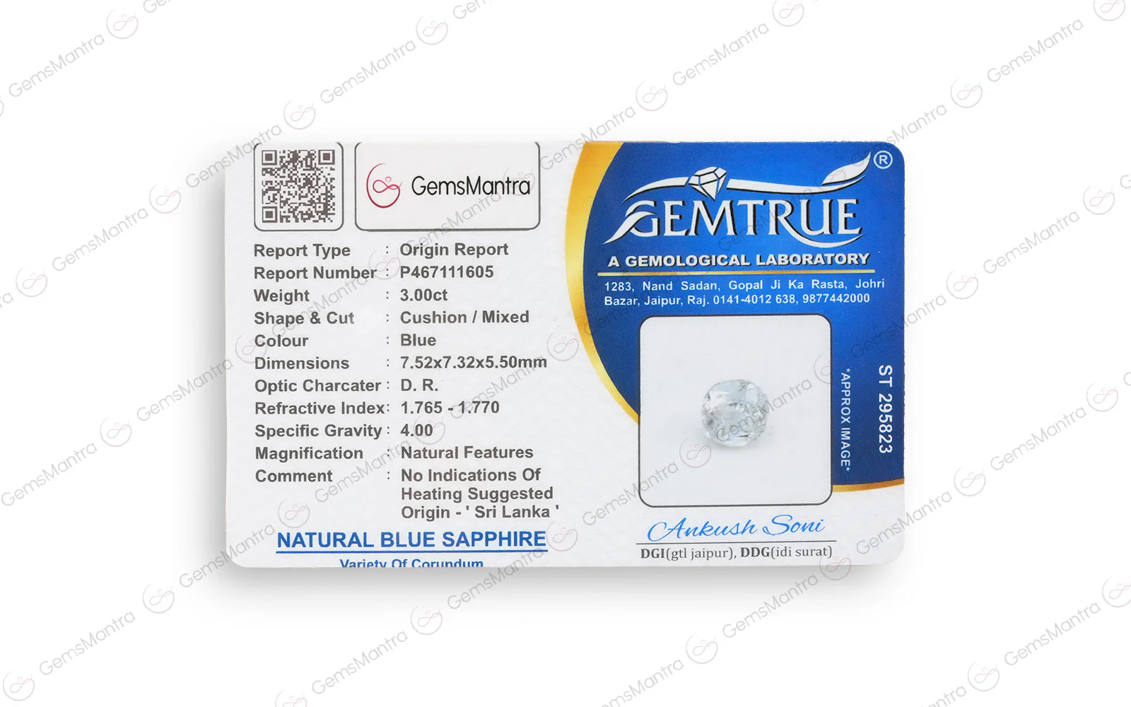Blue Sapphire - 3 Carats - Image 4