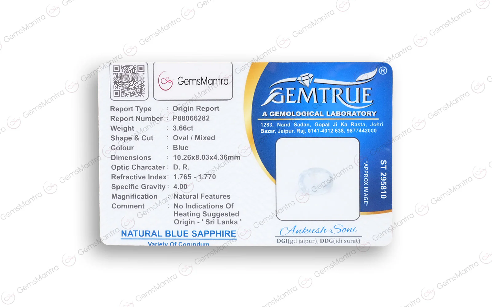 Blue Sapphire - 3.66 Carats - Image 4