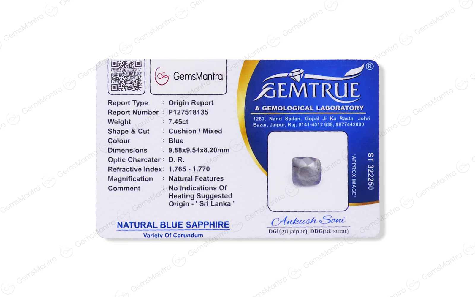 Blue Sapphire - 7.45 Carats - Image 4