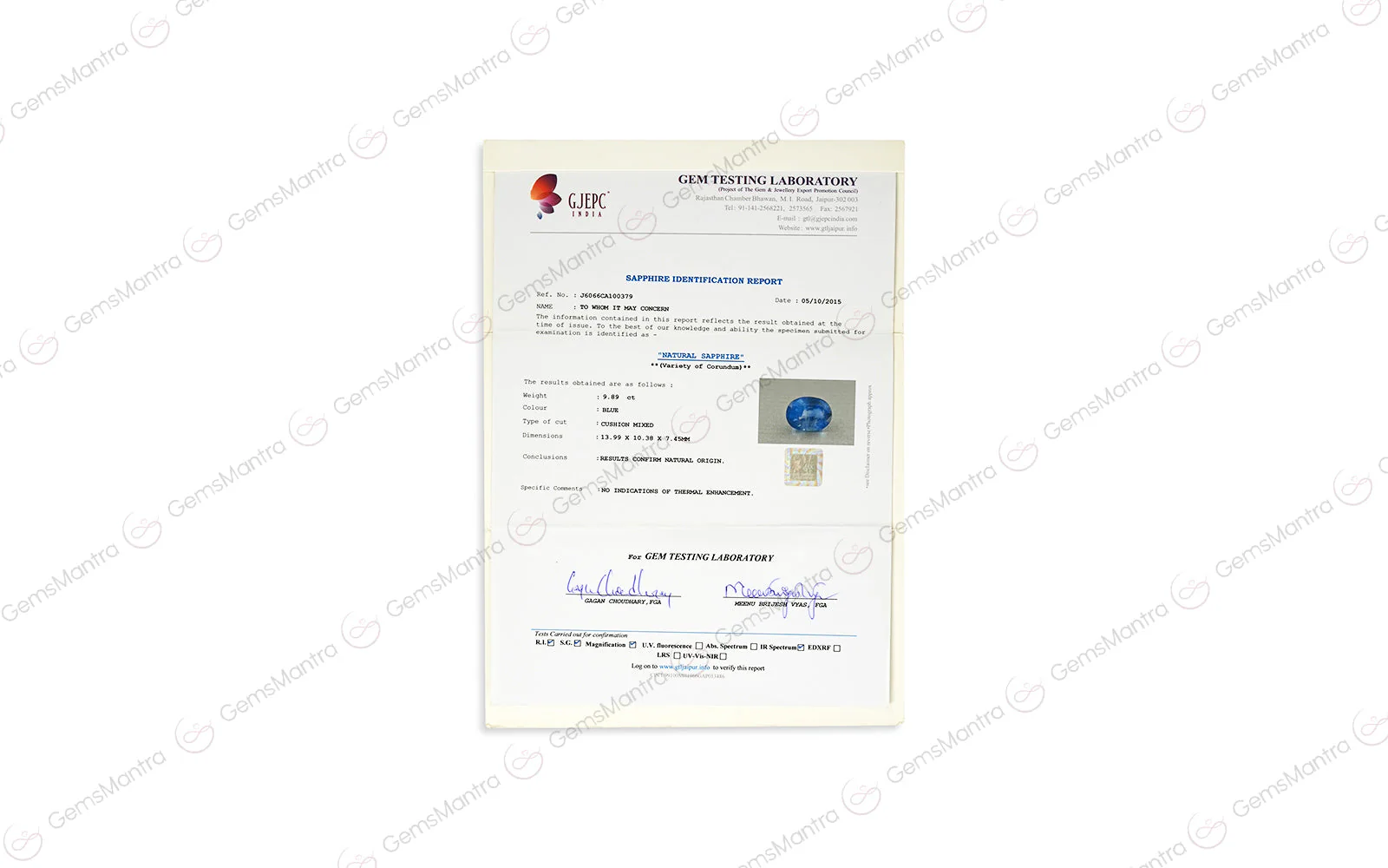 Blue Sapphire - 9.89 Carats - Image 3