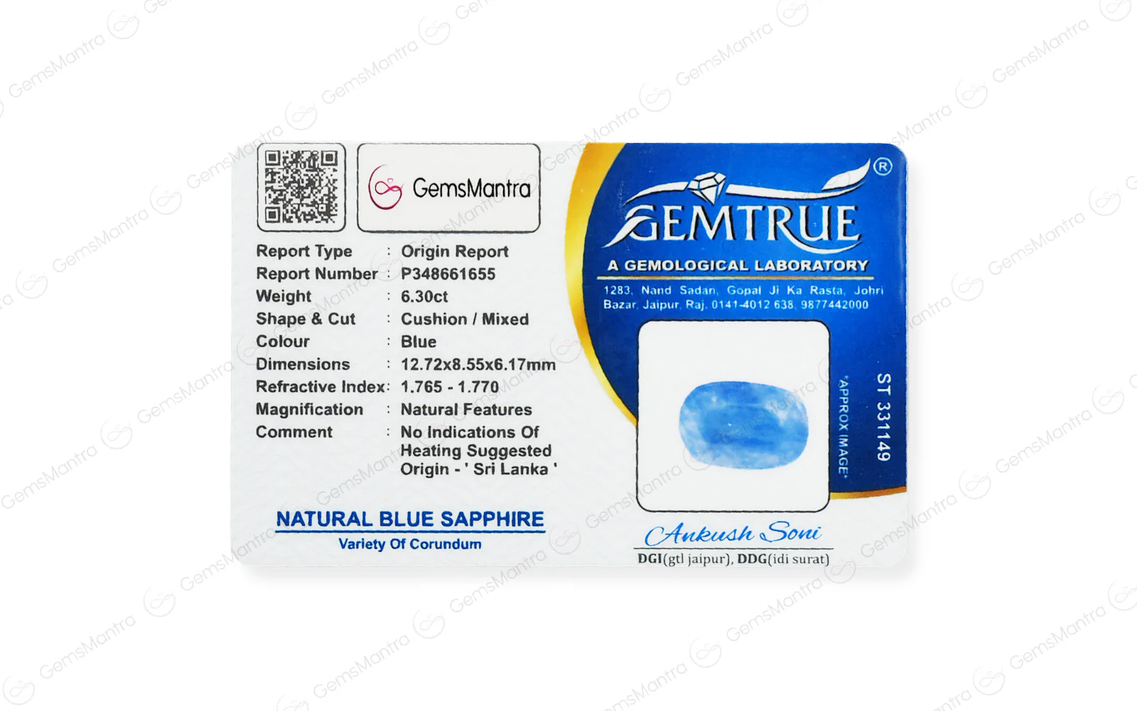 Blue Sapphire - 6.3 Carats - Image 4