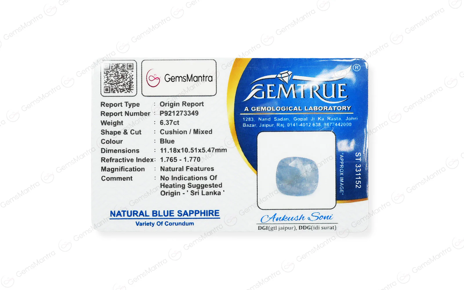 Blue Sapphire - 6.37 Carats - Image 4