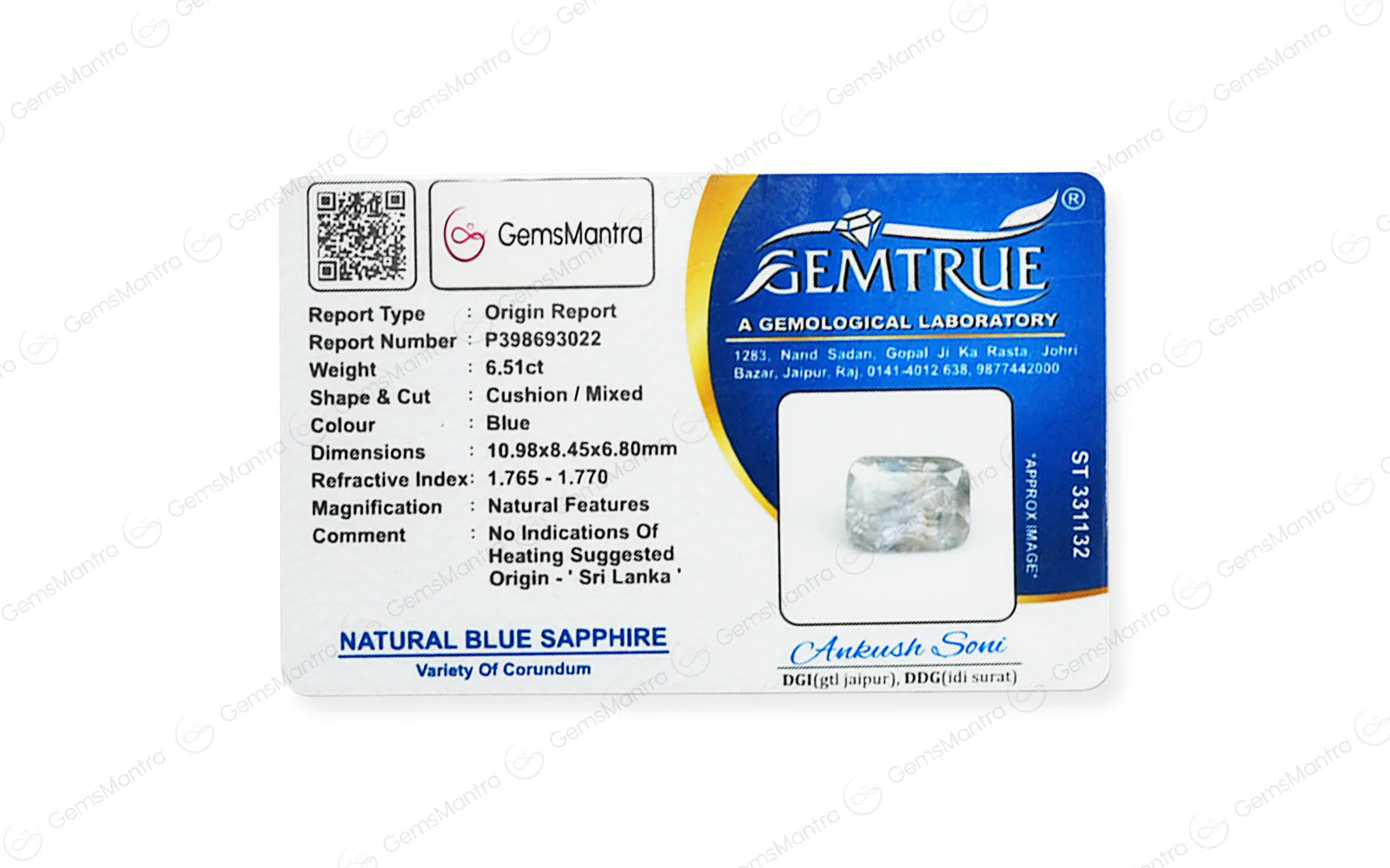 Blue Sapphire - 6.51 Carats - Image 4