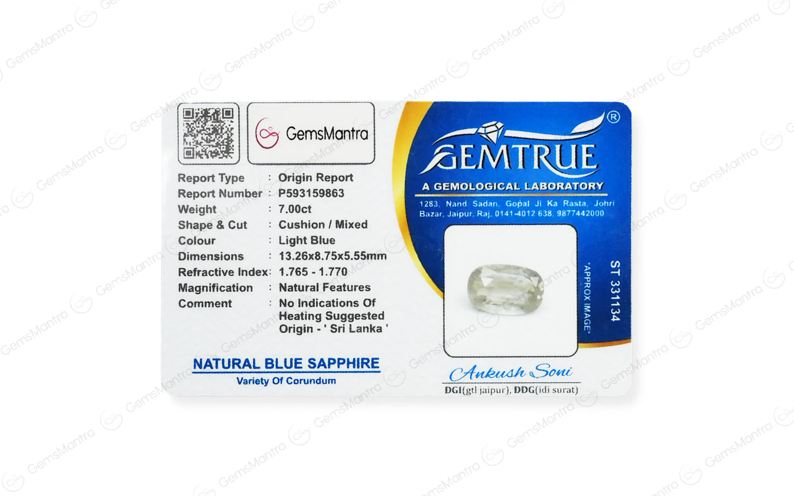 Blue Sapphire - 7 Carats - Image 4