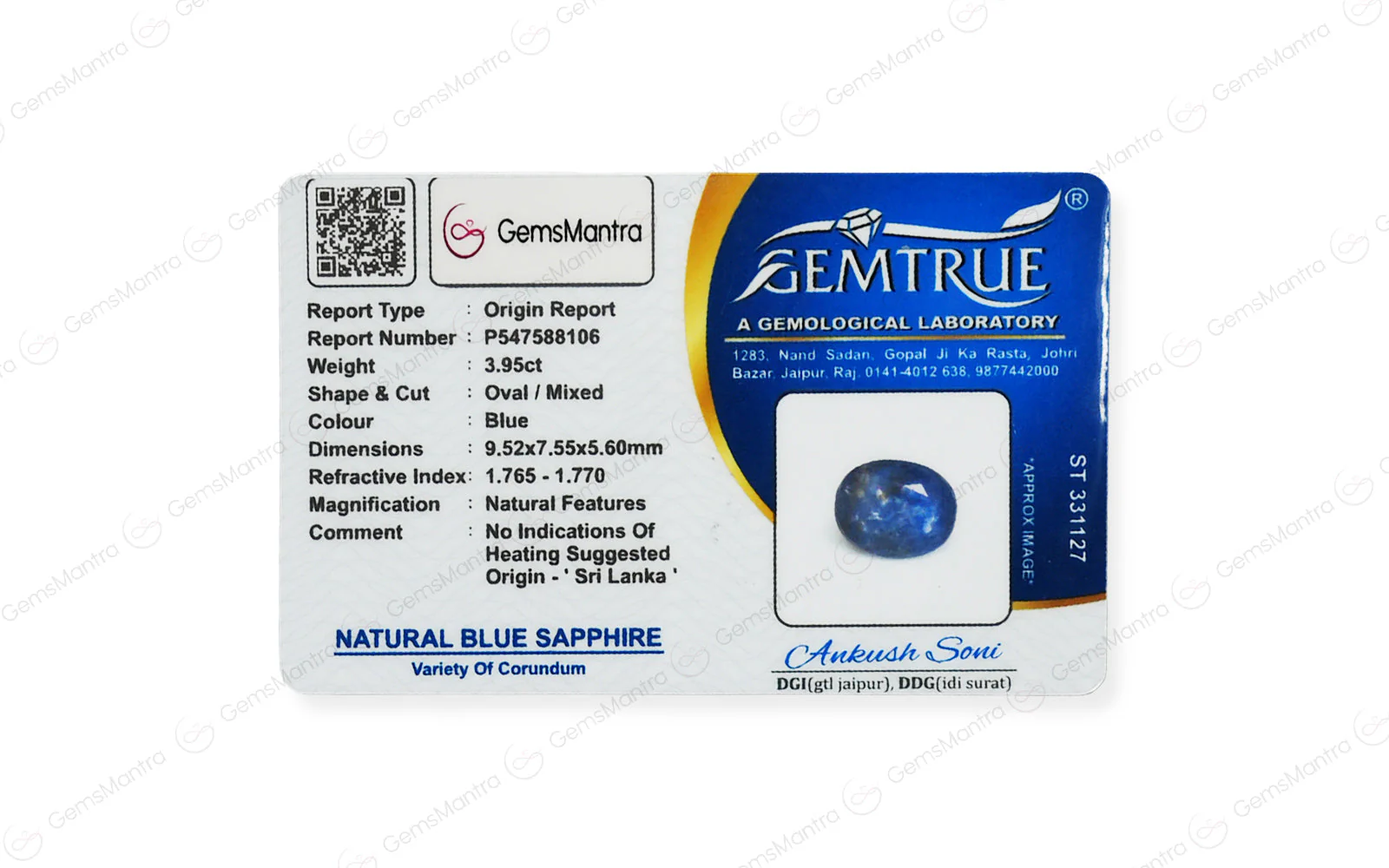 Blue Sapphire - 3.95 Carats - Image 4