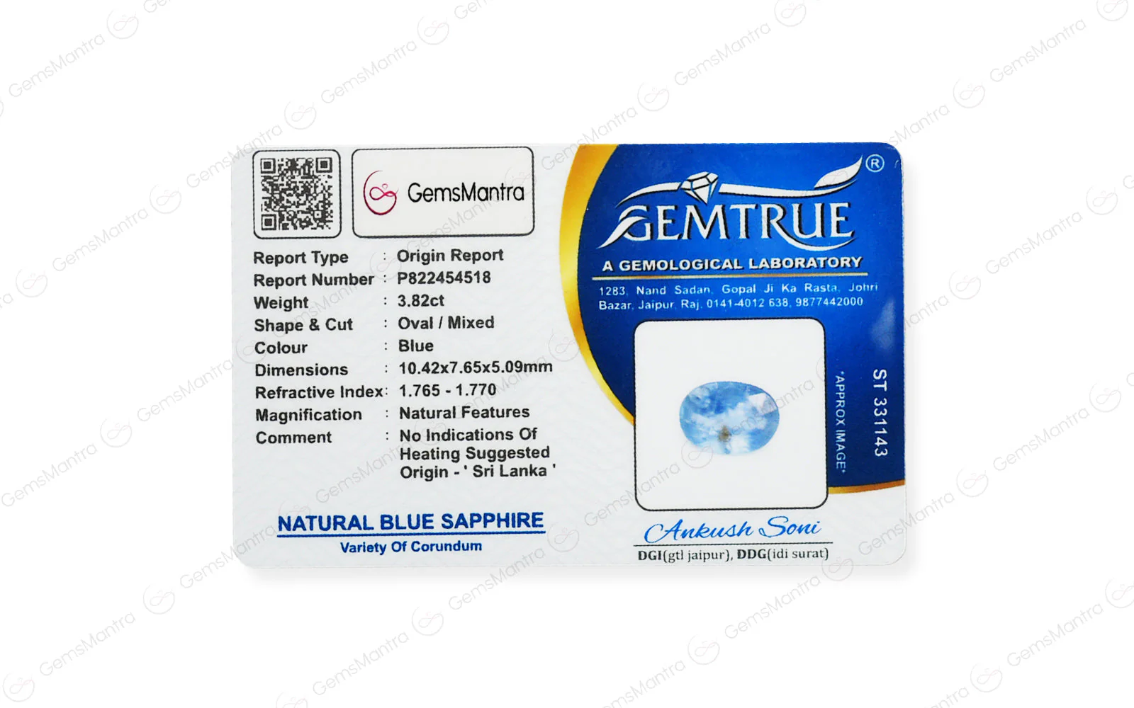 Blue Sapphire - 3.82 Carats - Image 4