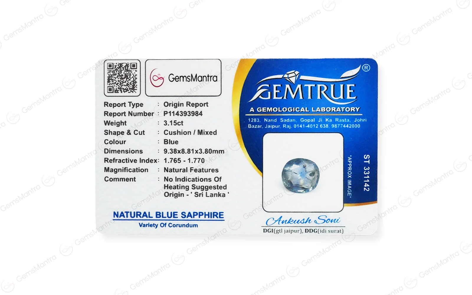 Blue Sapphire - 3.15 Carats - Image 4