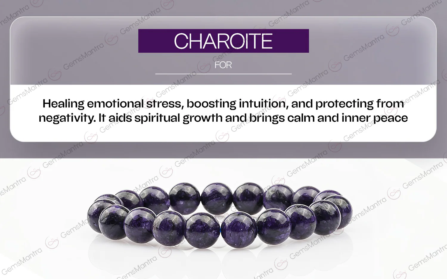 Original Charoite Bracelet with Certificate - Image 4