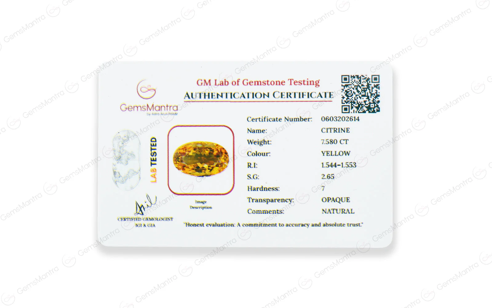 Citrine - 7.58 Carats - Image 4