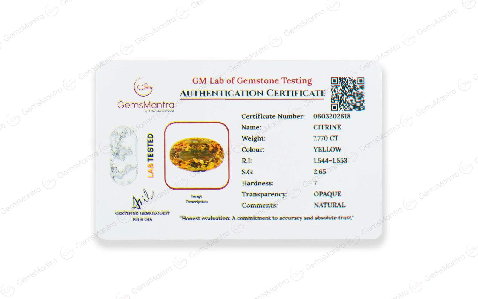 Citrine - 7.46 Carats - Image 4