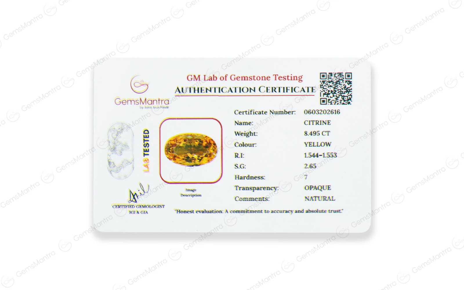 Citrine - 8.5 Carats - Image 4