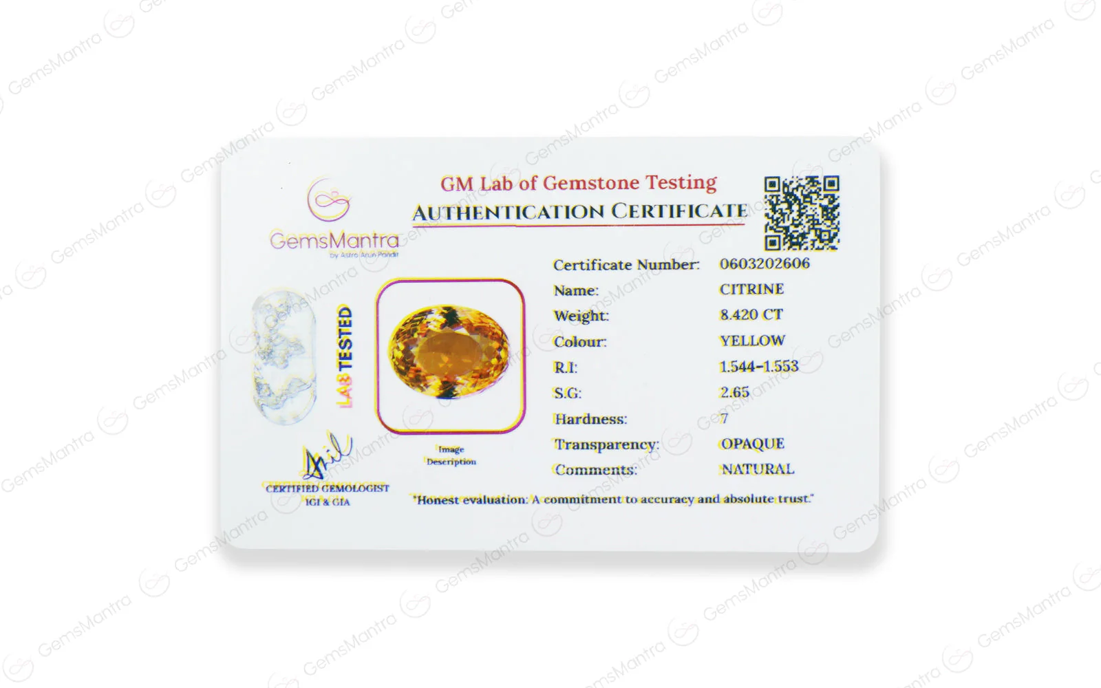Citrine - 8.42 Carats - Image 4
