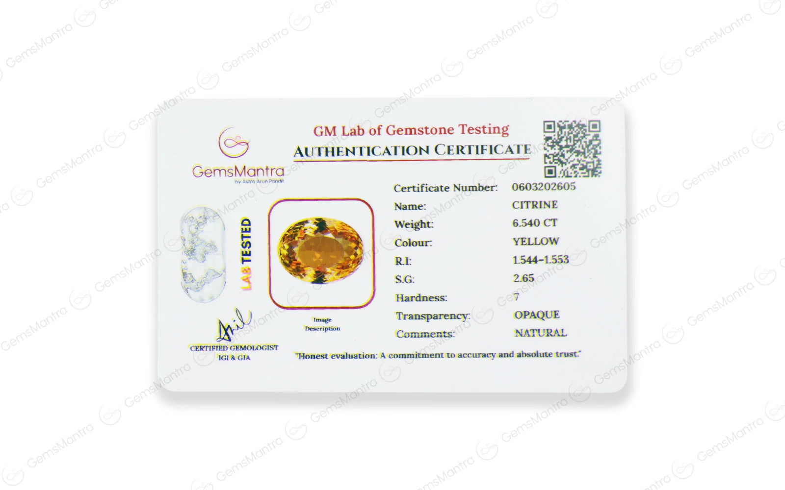 Citrine - 6.54 Carats - Image 4