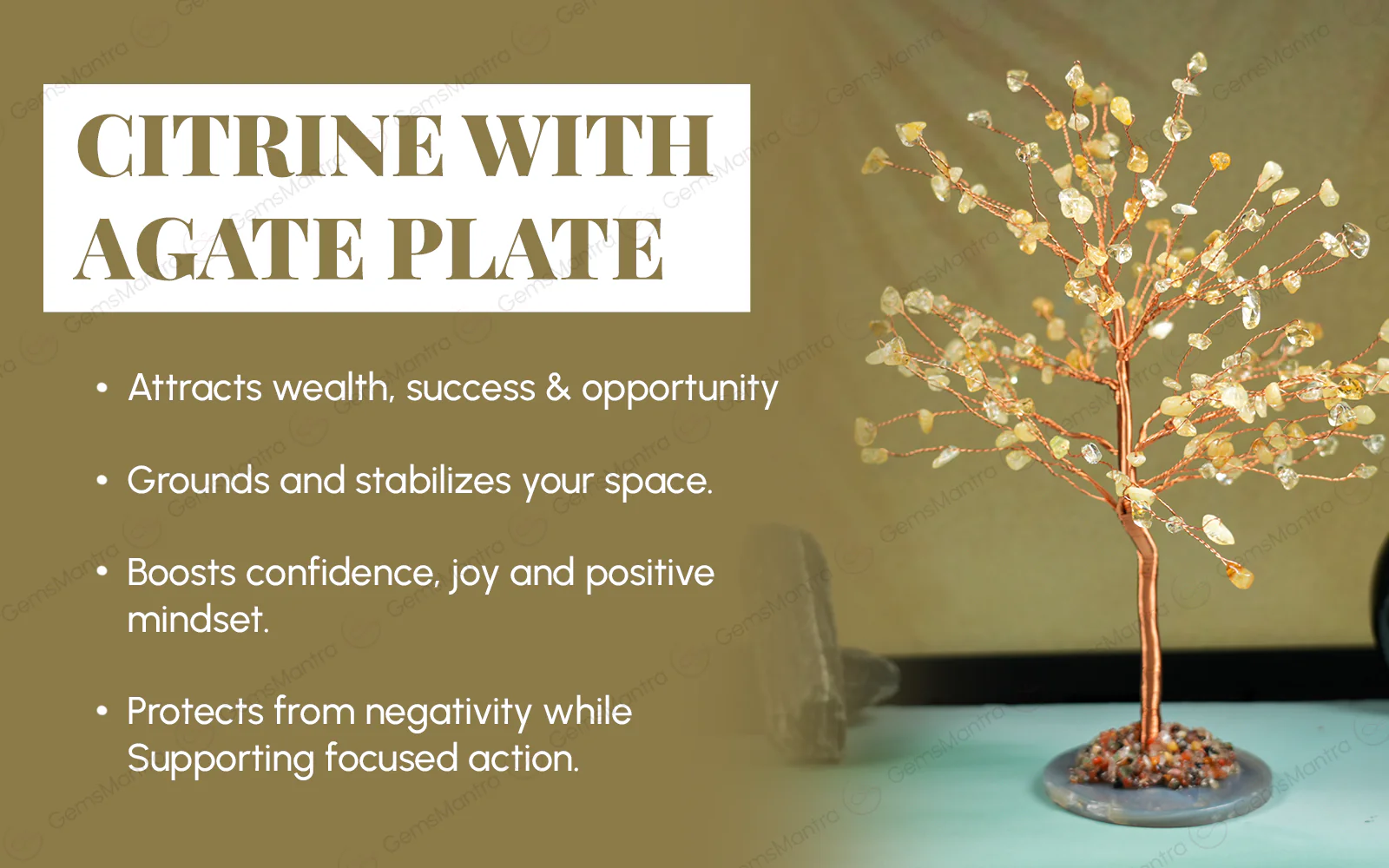 Citrine With Agate Plate Large - Image 3