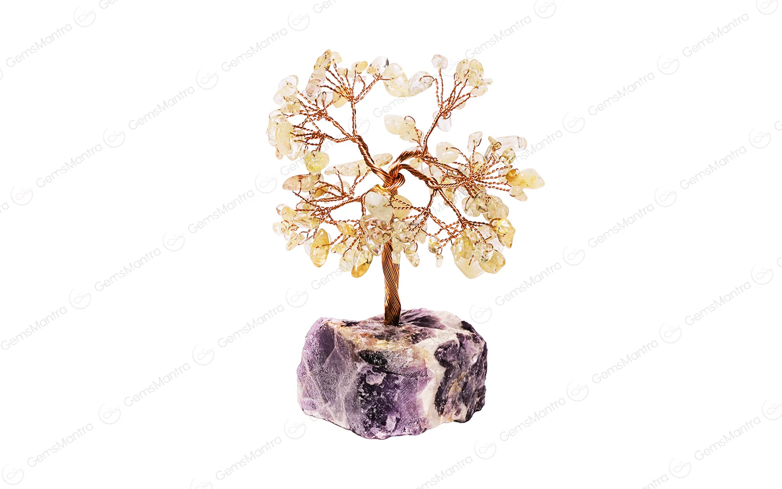 Citrine With Amethyst Cluster Tree - Image 2