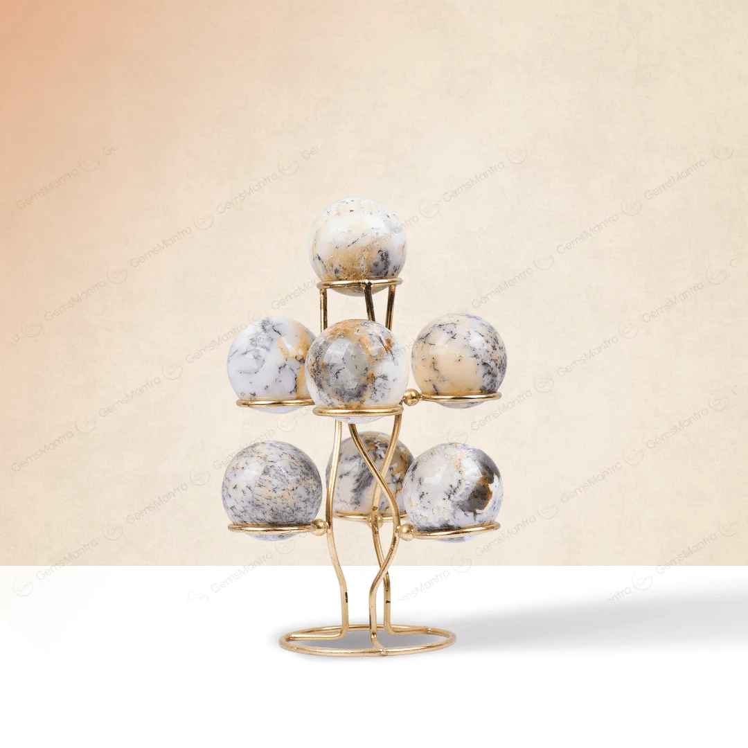 Dendrite Opal 7 Sphere/Ball With Stand - Image 2
