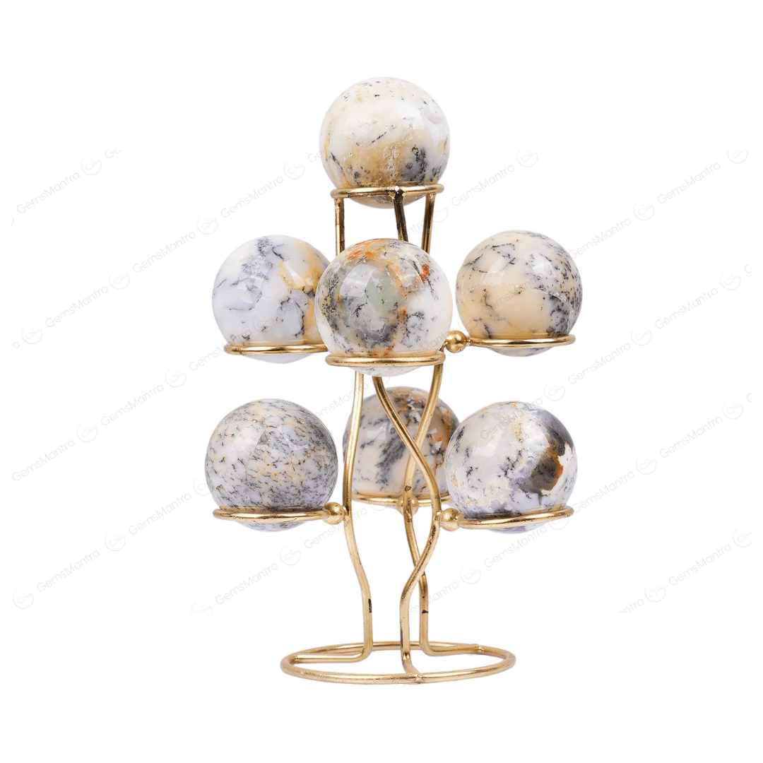 Dendrite Opal 7 Sphere/Ball With Stand - Image 4