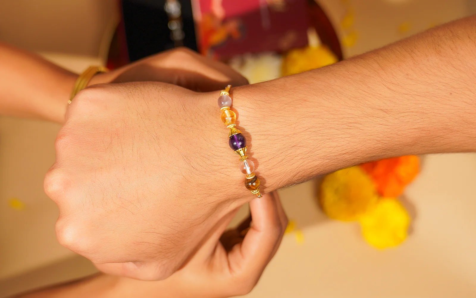 Designer Rakhi Bracelet - Chakra Rakhi for Brother - Image 3
