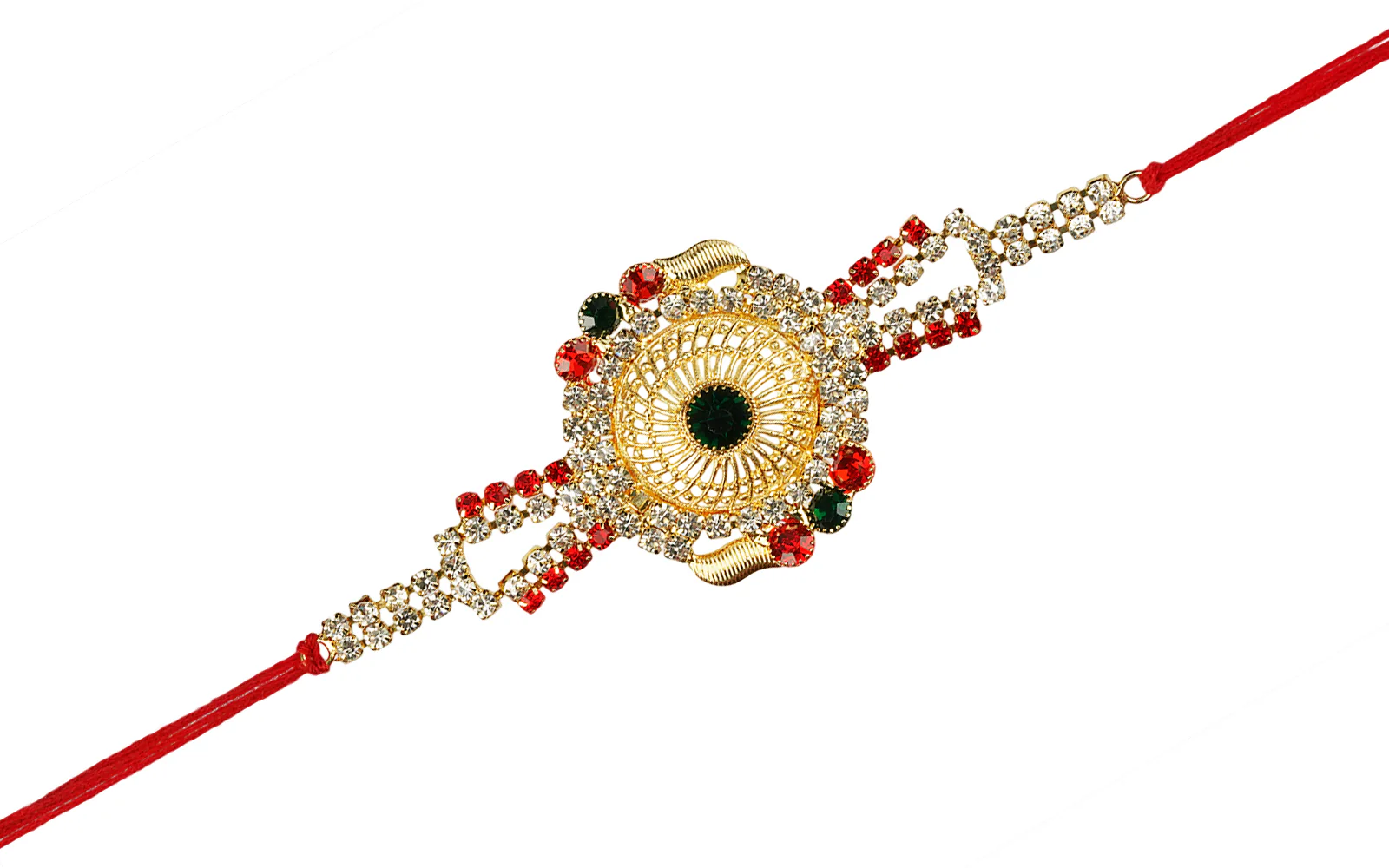 Divine Emerald Crown Rakhi - Image 2