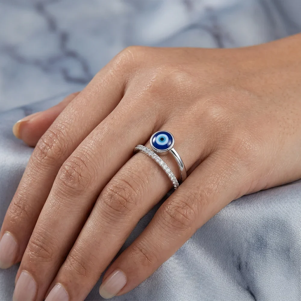 Evil Eye Minimal Ring - Image 2
