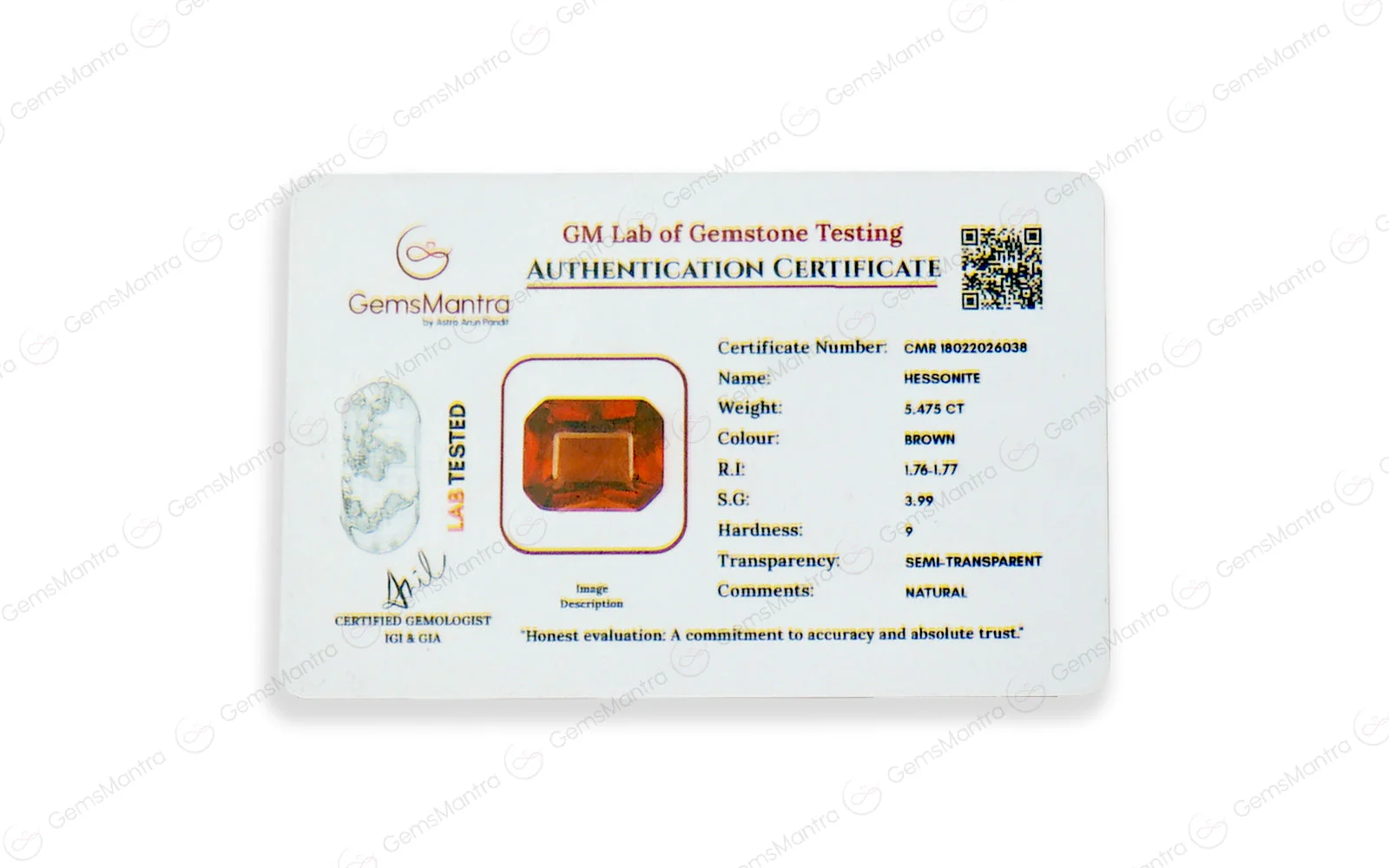 Gomed - 5.475 Carats - Image 4