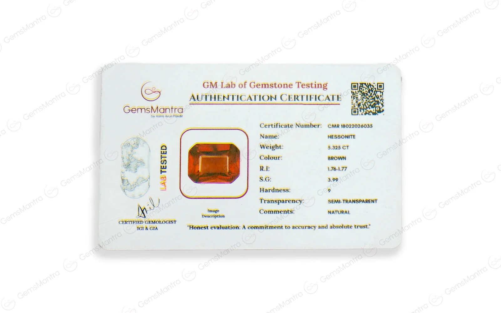 Gomed - 5.325 Carats - Image 4