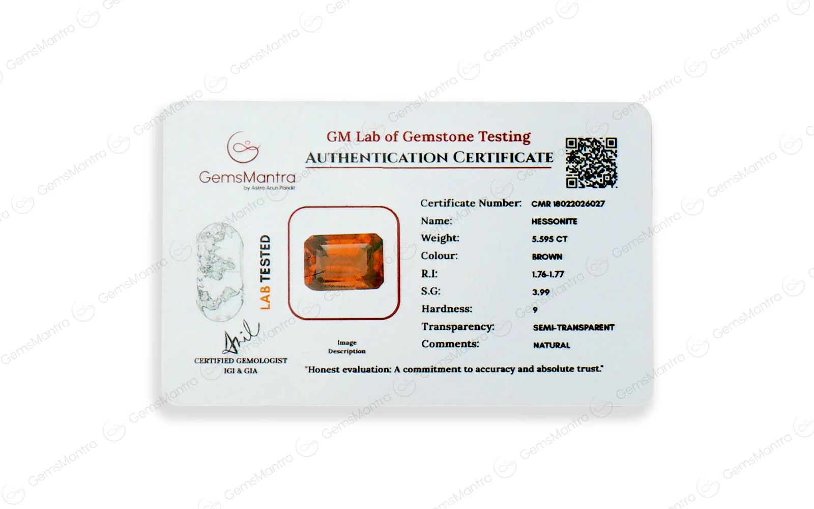 Gomed - 5.595 Carats - Image 4