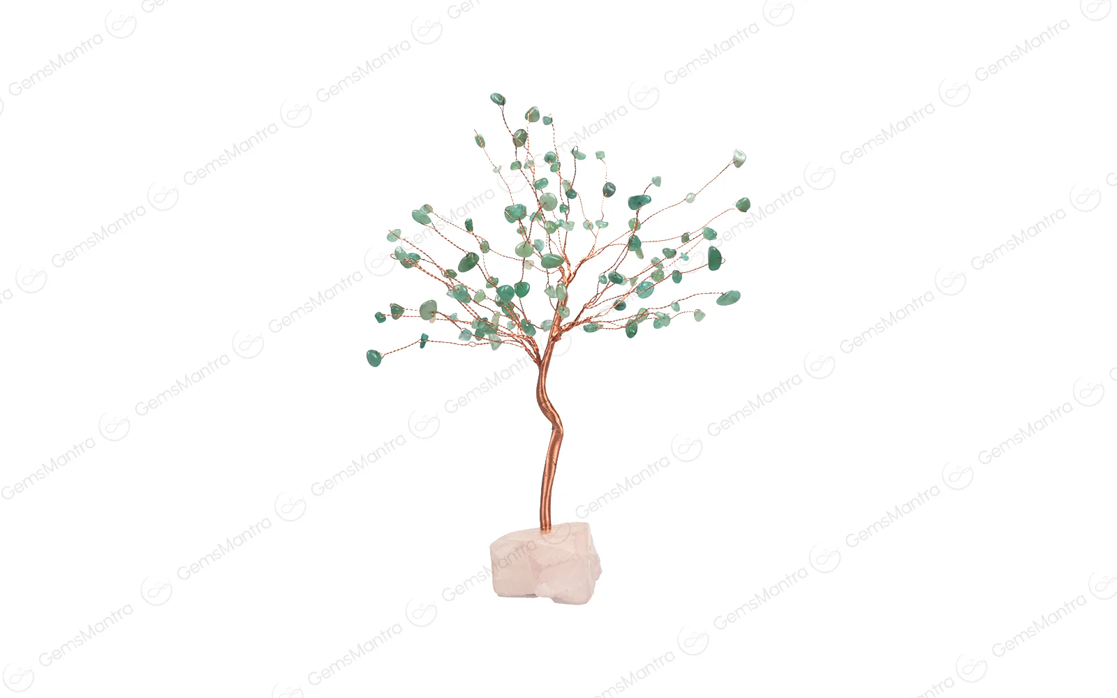 Green Aventurine With Rose Quartz Large Tree - Image 2