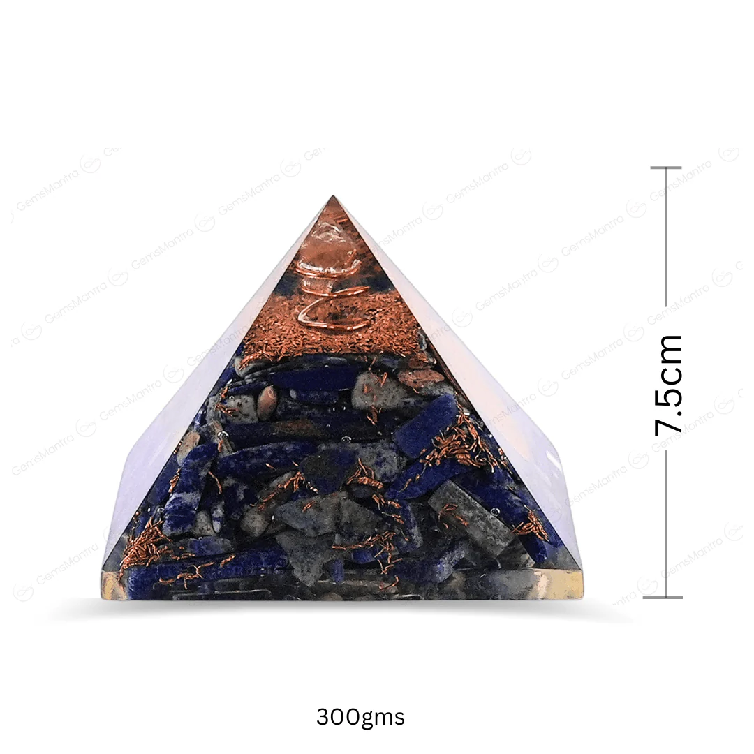 Lapis Lazuli Orgonite Pyramid/Orgone Pyramid - Image 3